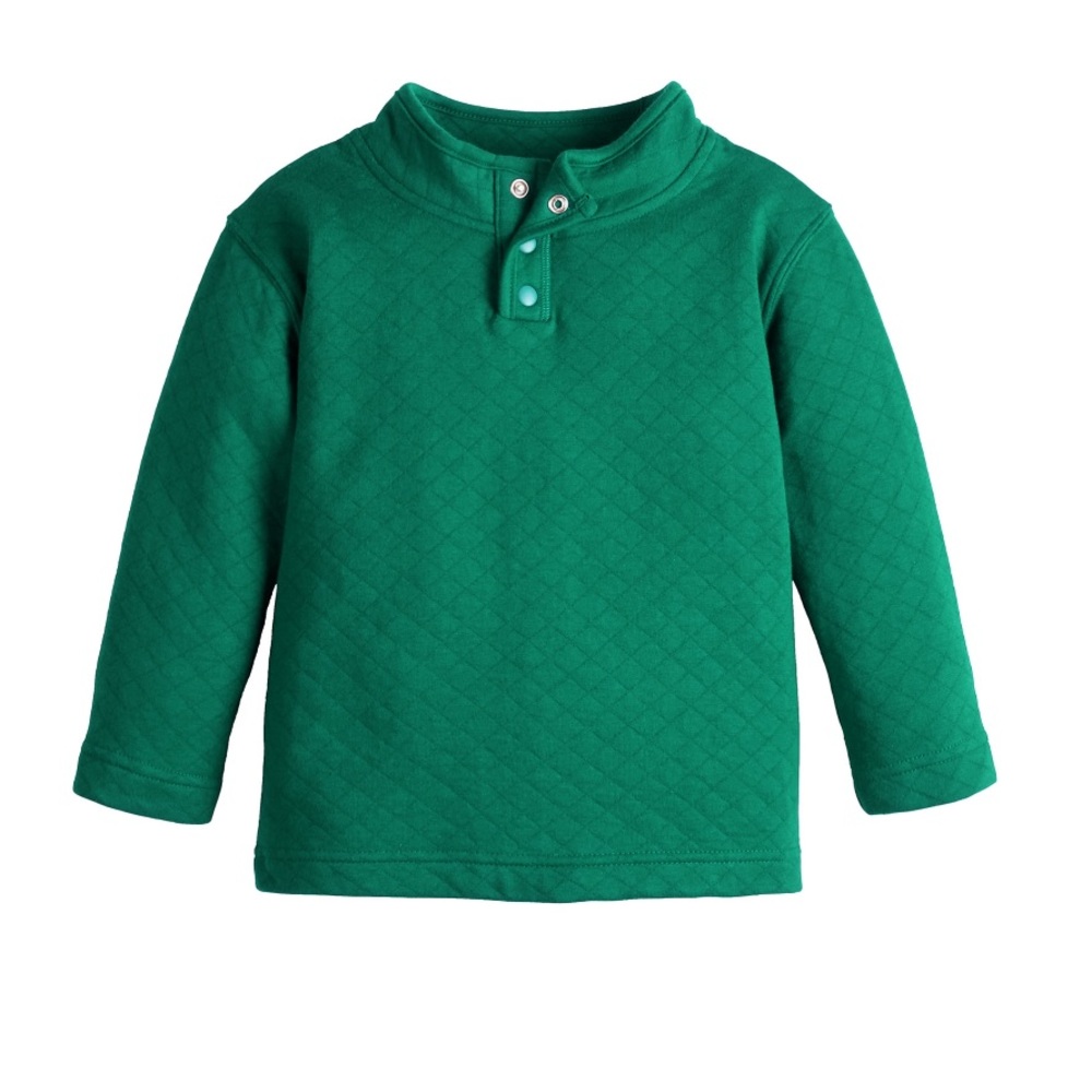 Jumping Beans Toddler Boy Quilted Quarter Snap Top Sweatshirt - Grenada Green